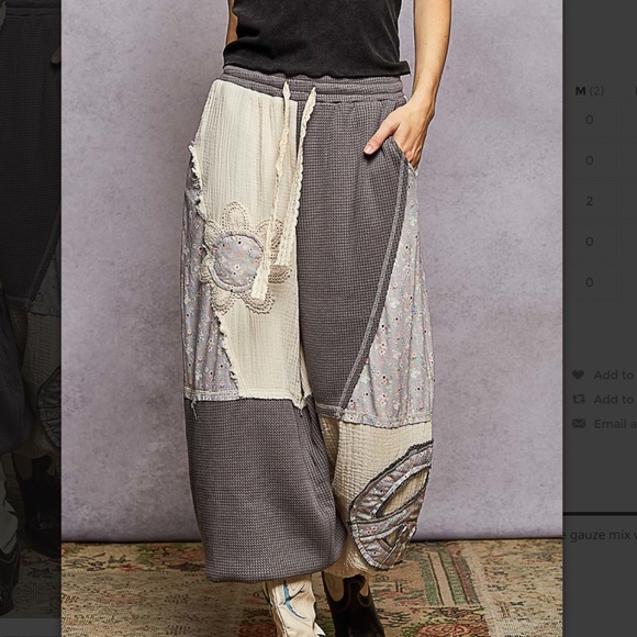 POL “ Gabby 2 “ POL Relaxed Fit Double Gauze Jogger Pants  4 - Picture 1 of 6